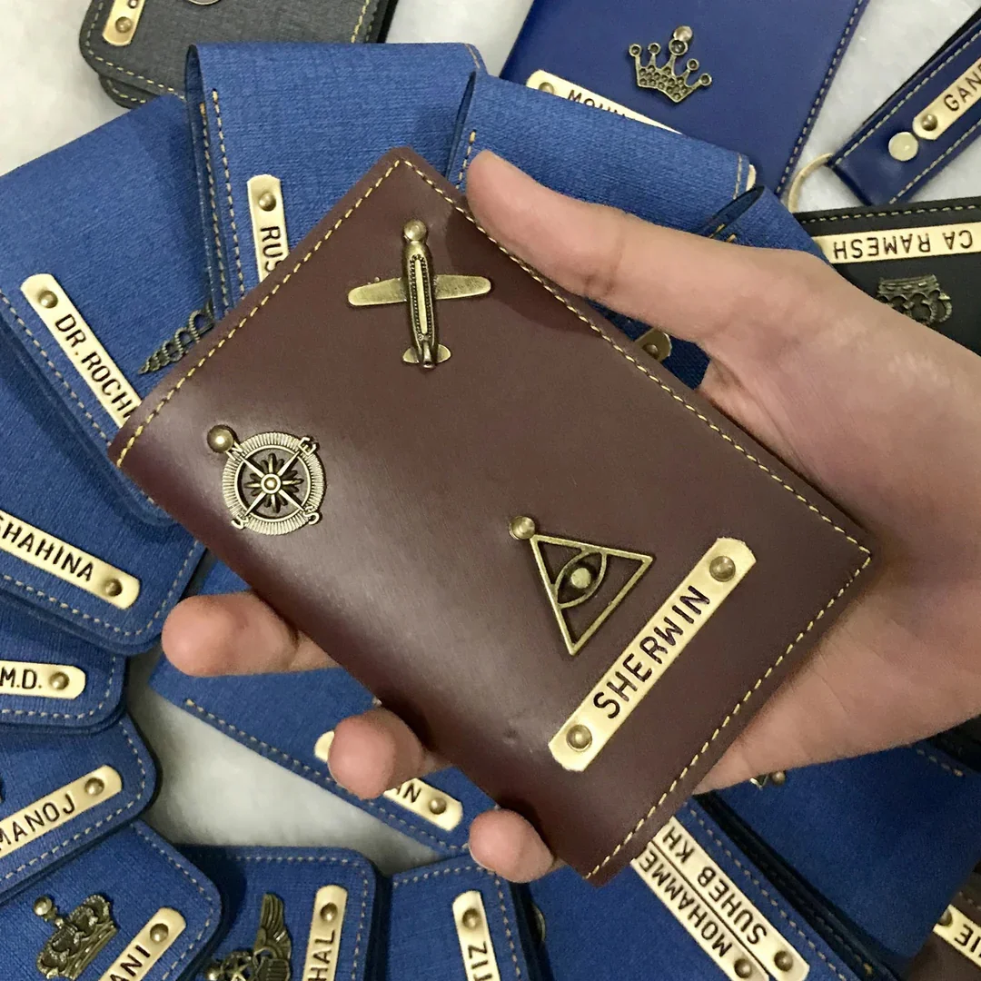 Zpics Brown Passport Covers