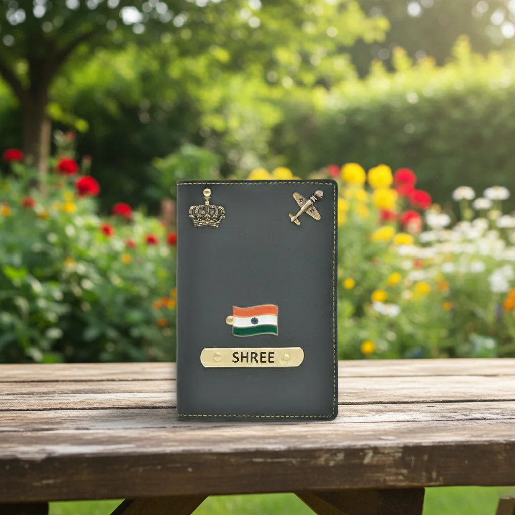 Zpics Passport Holder for Men - Grey