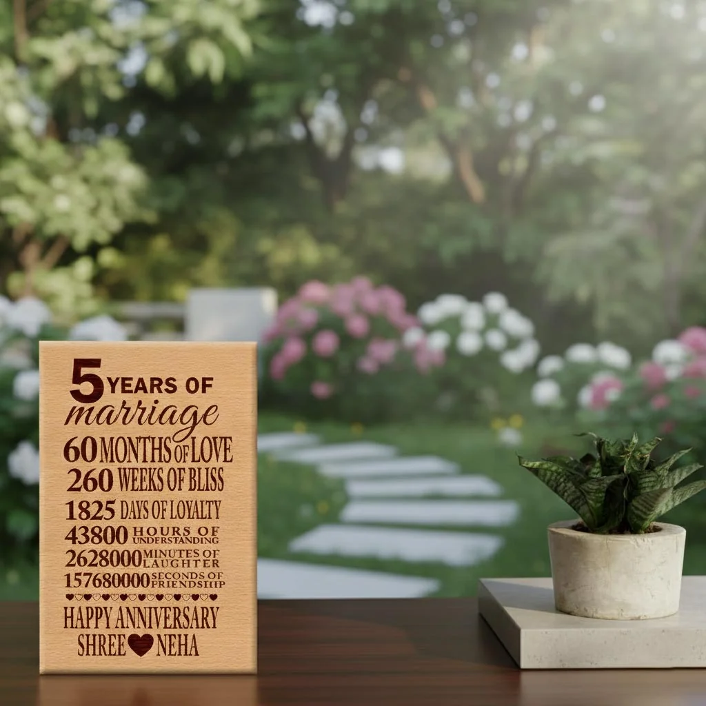Zpics 5 Years of Marriage Frame for a Memorable Anniversary