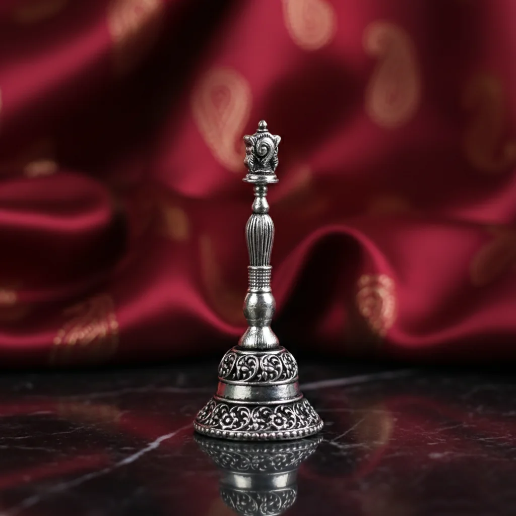 Value Gifts Divine German Silver Antique Bell for Blessings