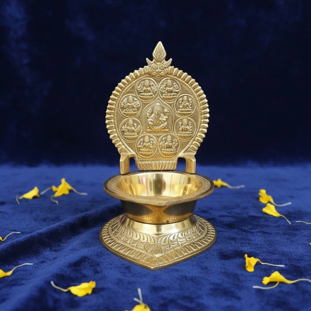 Brass Pooja Diya for Elegant Home Mandir
