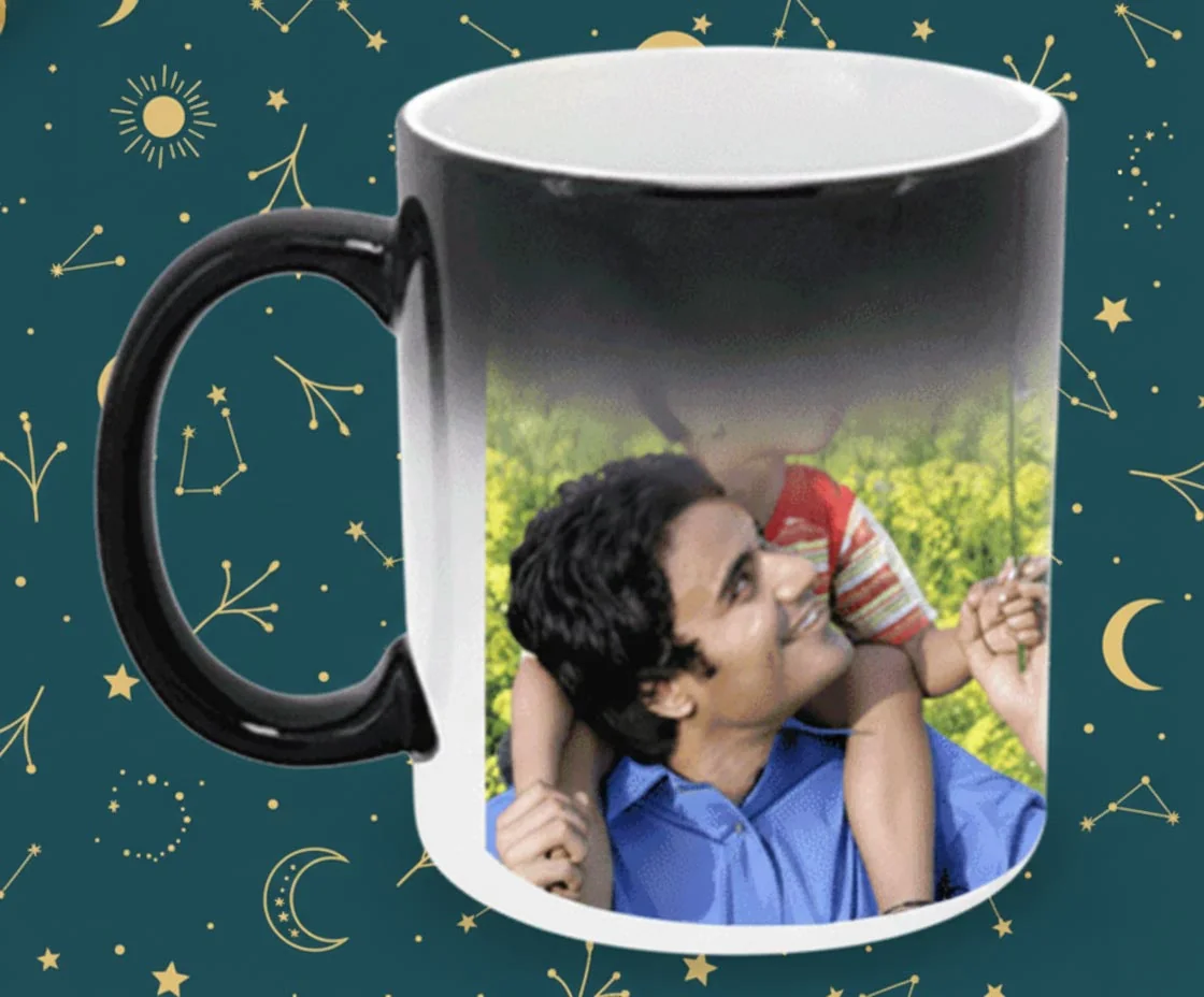 Zpics Magic Colour Changing Coffee Mug Black Interior Wrap Around Personalized