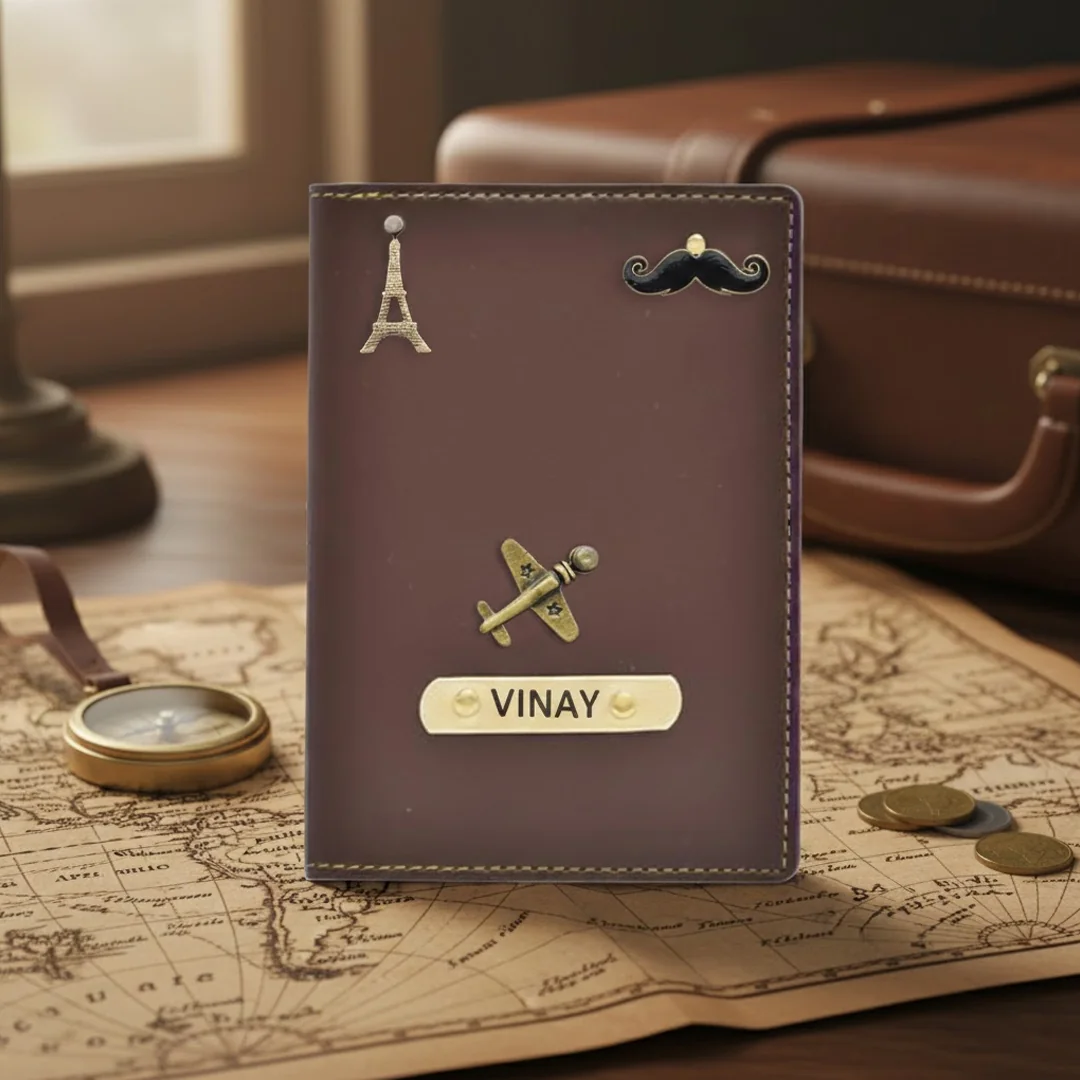 Zpics Brown Passport Covers