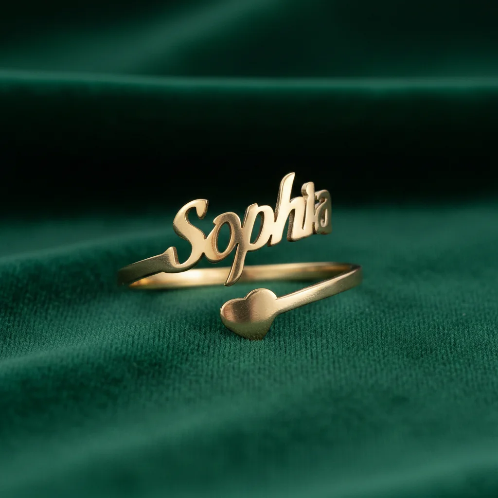 Zpics Personalized Name Ring