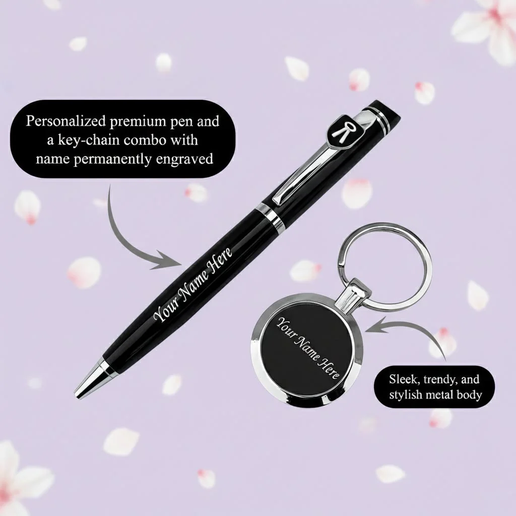 MH Decors Advocate Gift Set – Personalized Pen & Keychain