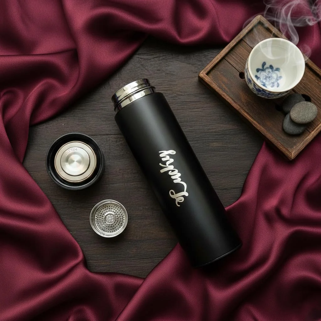 MH Decors Stainless Steel Water Bottle – Custom Name Personalization