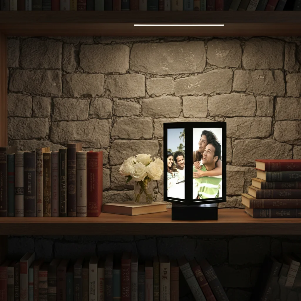 Zpics 4 Photo Rotating RGB LED Lamp Romantic Gift