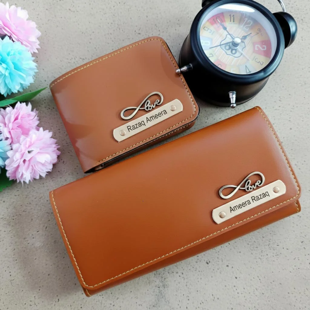 MH Decors Personalized Men’s and Women’s Wallet with Custom Name Charm for Special Occasions
