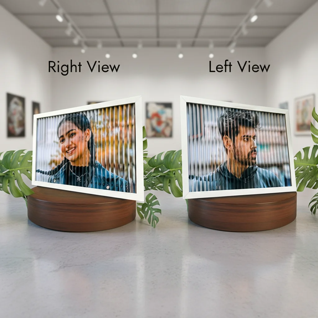 VPH Gift Store A4 White Dual View Photo Frame Illusion Unique Decorative Gift