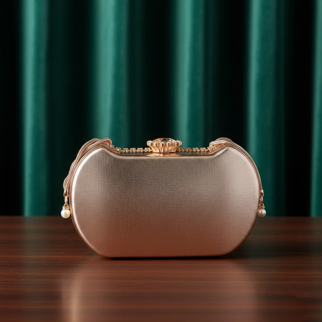 Value Gifts Brownish Bright Diamond Clutch Sling Bag for Women