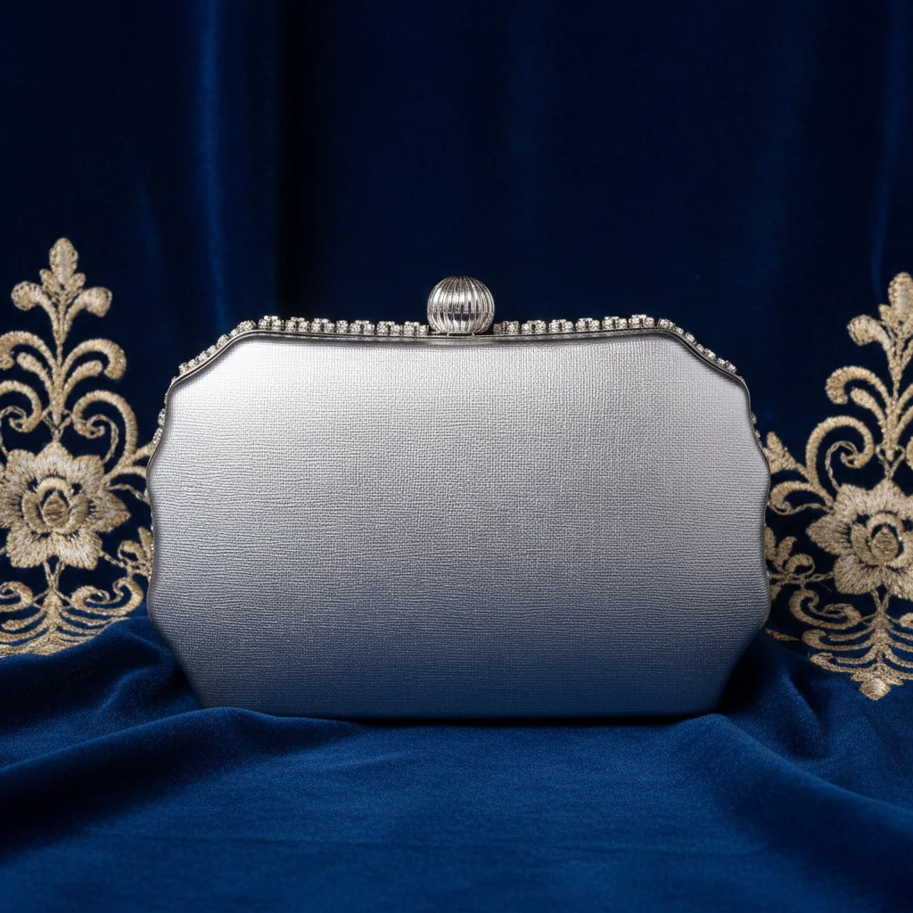 Value Gifts Women’s Oslo Grey Diamond Clutch Sling Bag
