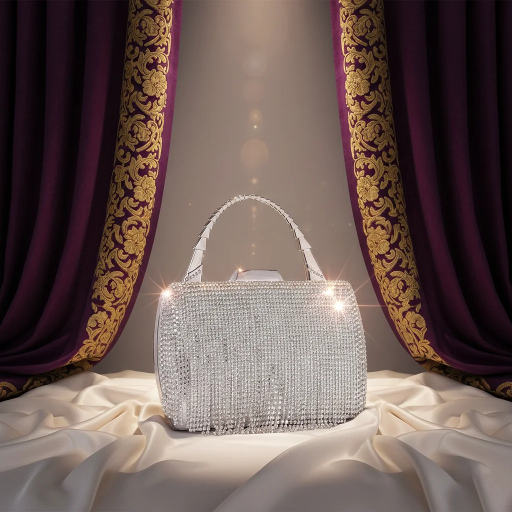Value Gifts Women’s Seashell Crystal Diamond Purse Sling Bag