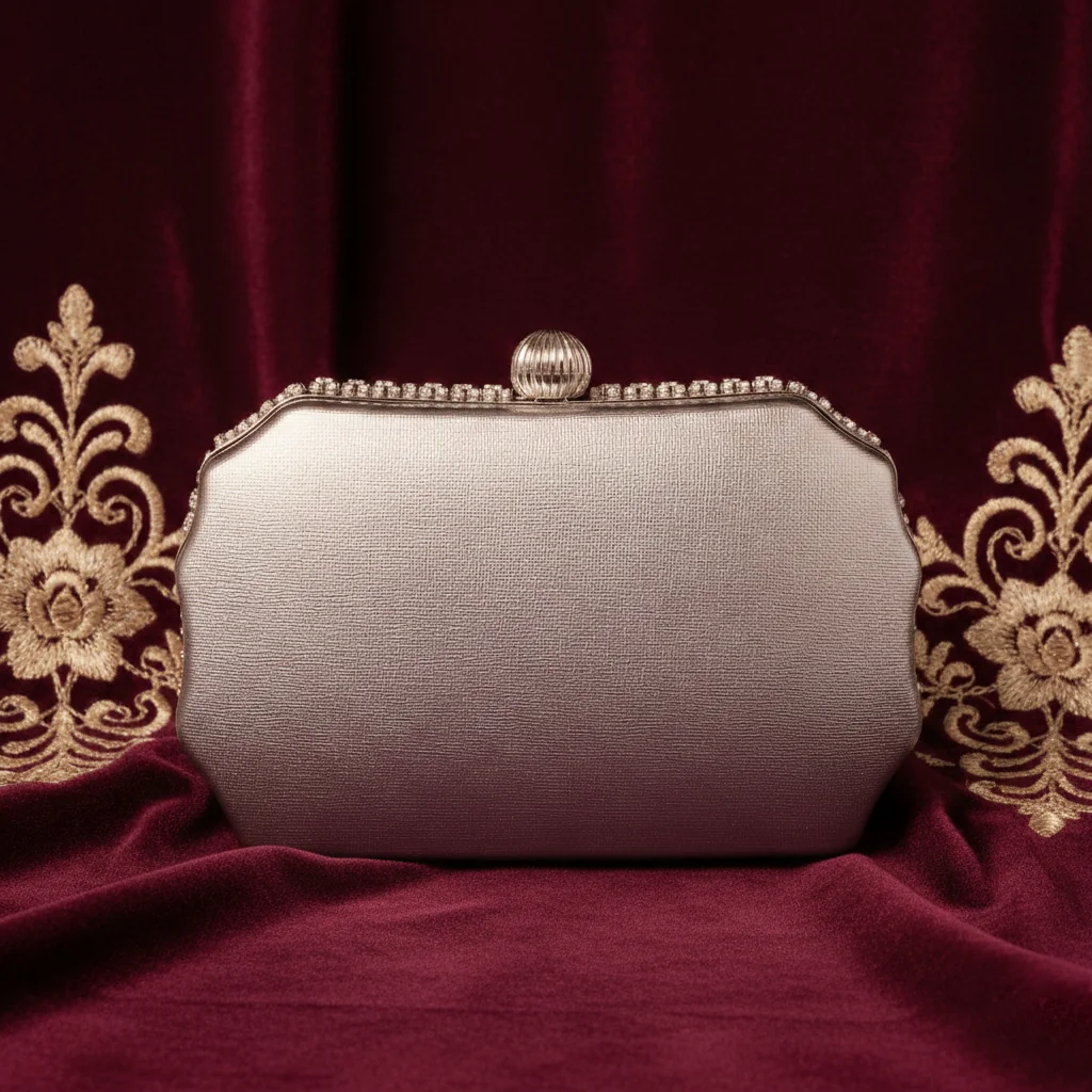 VPH Gift Store Oslo Grey Bright Diamond Clutch Sling Bag for Women
