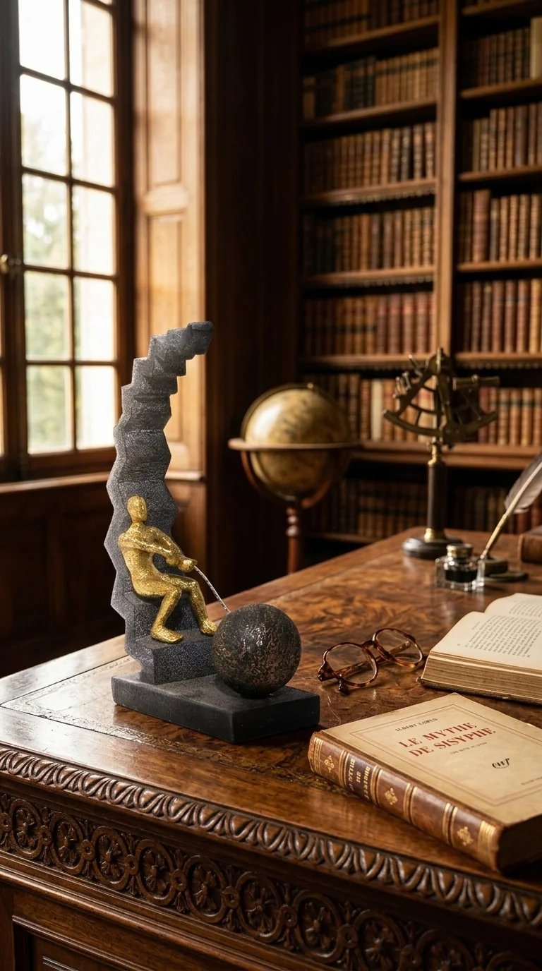 MH Decors Handcrafted Rock Pulling Men Statue for Home and Office Decoration