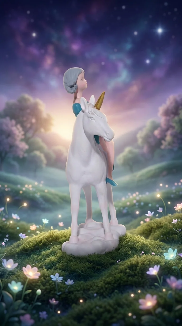 MH Decors Elegant Unicorn Girl on Horse Showpiece for Home and Office Decor
