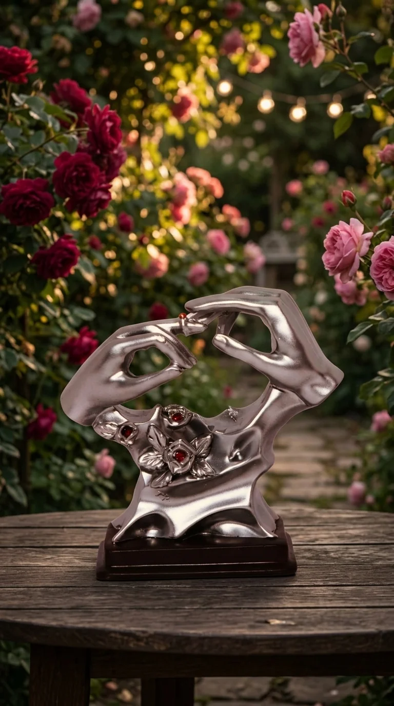 Value Gifts Premium Large Made for Each Other Hand Ring Figurine for Home and Valentine