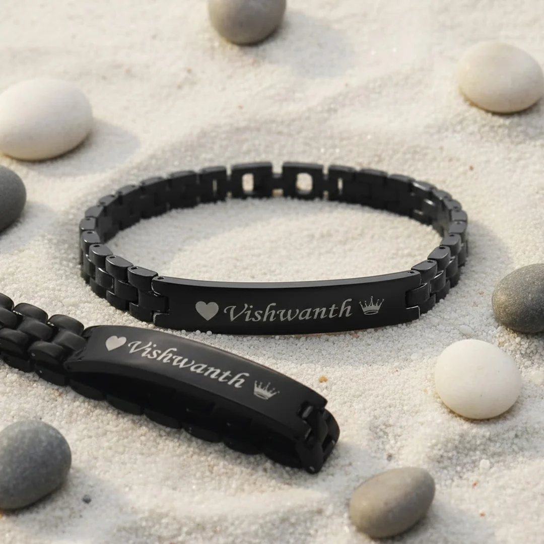 MH Decors Premium Black Bracelet Stylish and Timeless Accessory