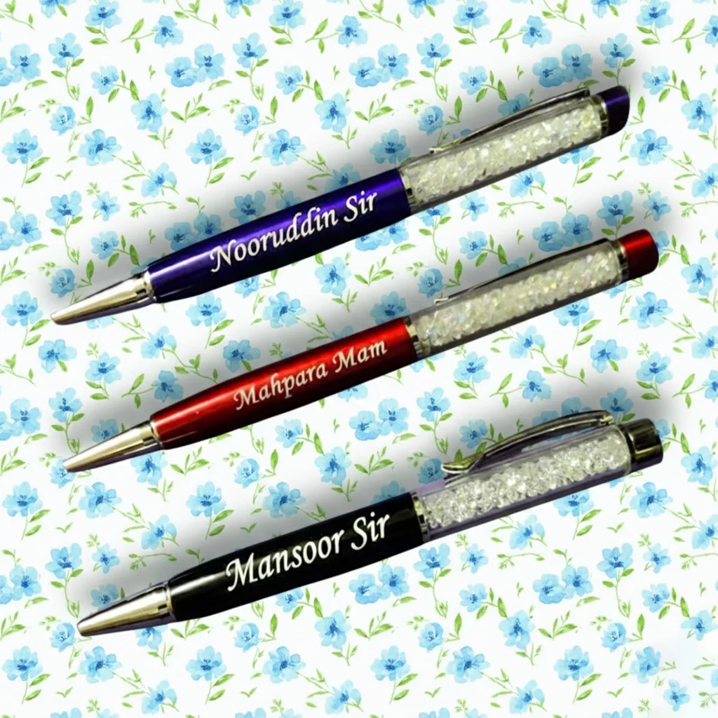 Premium Crystal Metal Pen with Custom Name Engraving – Elegant Gift Choice