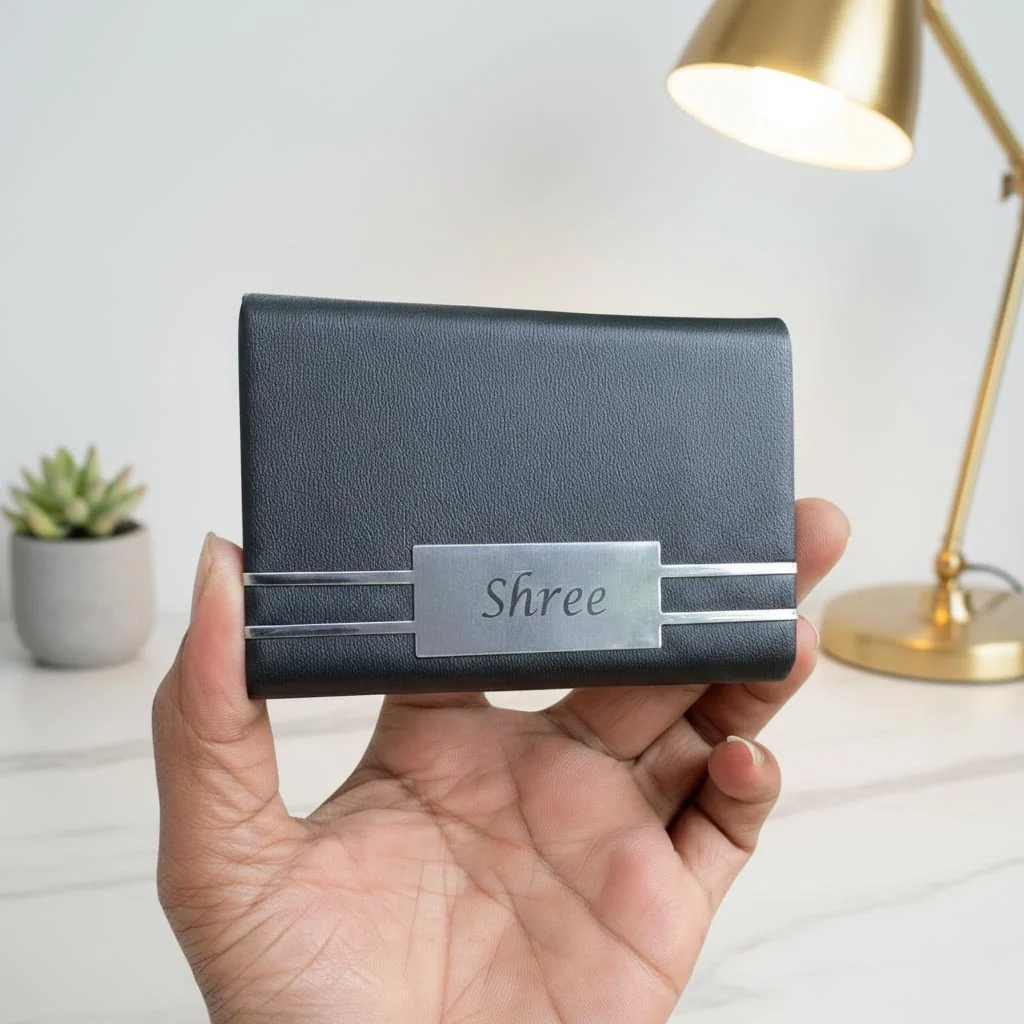 MH Decors Men’s Card Holder – Personalized Business Card Case