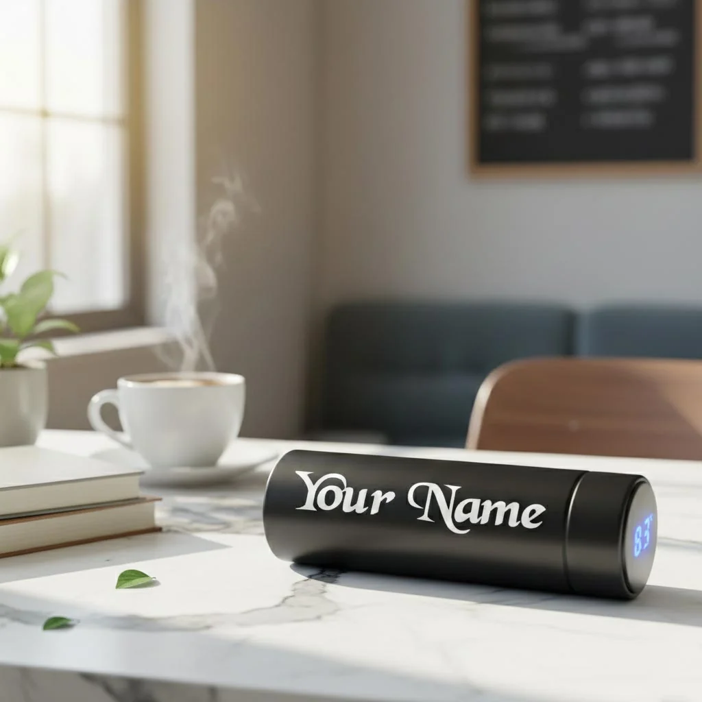 MH Decors Stainless Steel Water Bottle – Custom Name Personalization