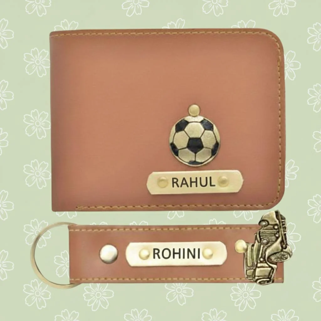 Zpics Name and Charm Custom Leather Wallet for Men