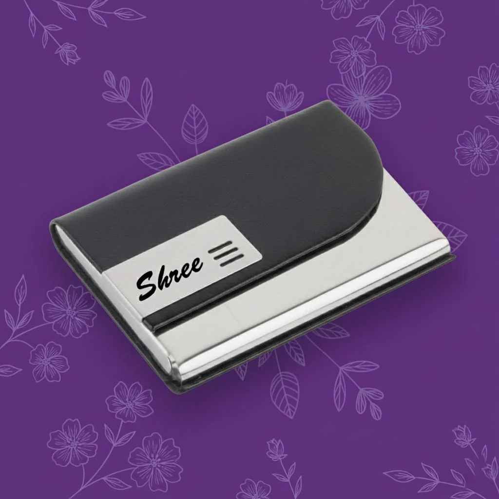 MH Decors Professional Men’s Business Card Holder – Custom Engraving