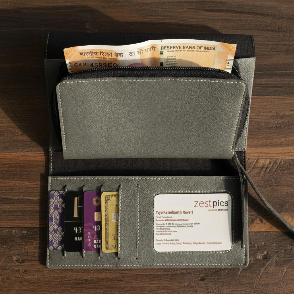 Zpics Custom Women’s Small Wallet Personalized with Name and Charm