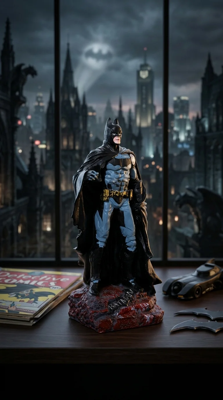 Value Gifts Handcrafted Batman Action Figure for Home and Office Collection