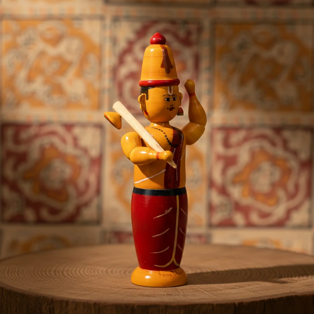 VPH Gift Store Kondapalli Wooden Annamayya Handicraft Decorative Showpiece