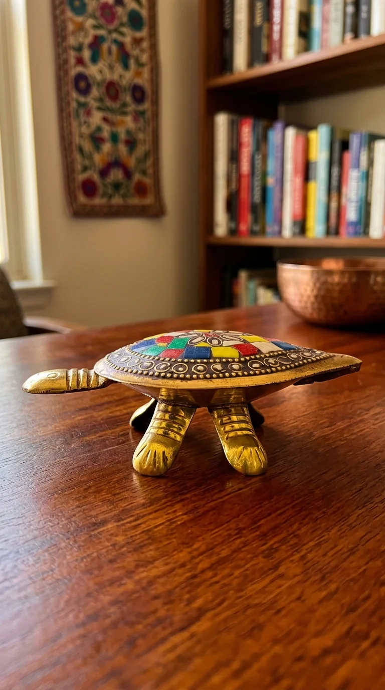 MH Decors Decorative Brass Tortoise with Secret Wish Box for Home and Office Spaces