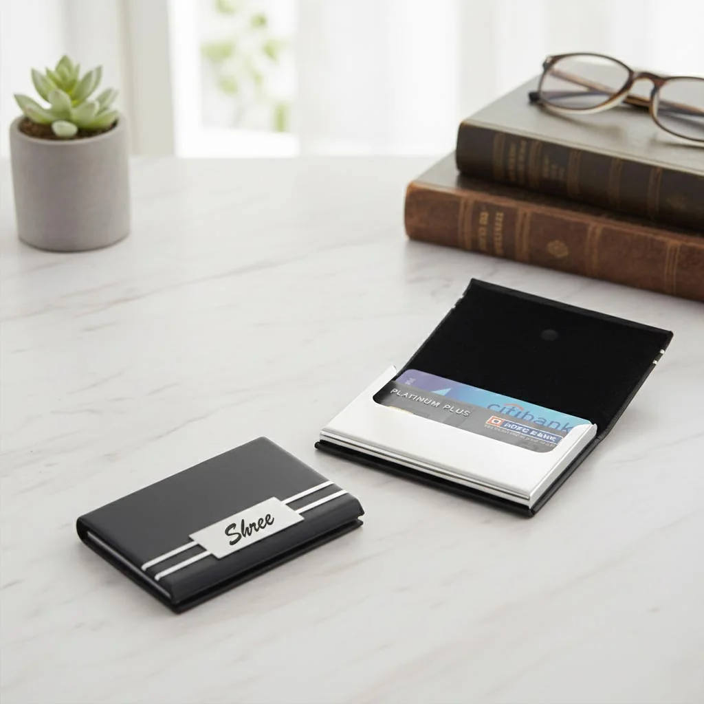 MH Decors Men’s Card Holder – Personalized Business Card Case