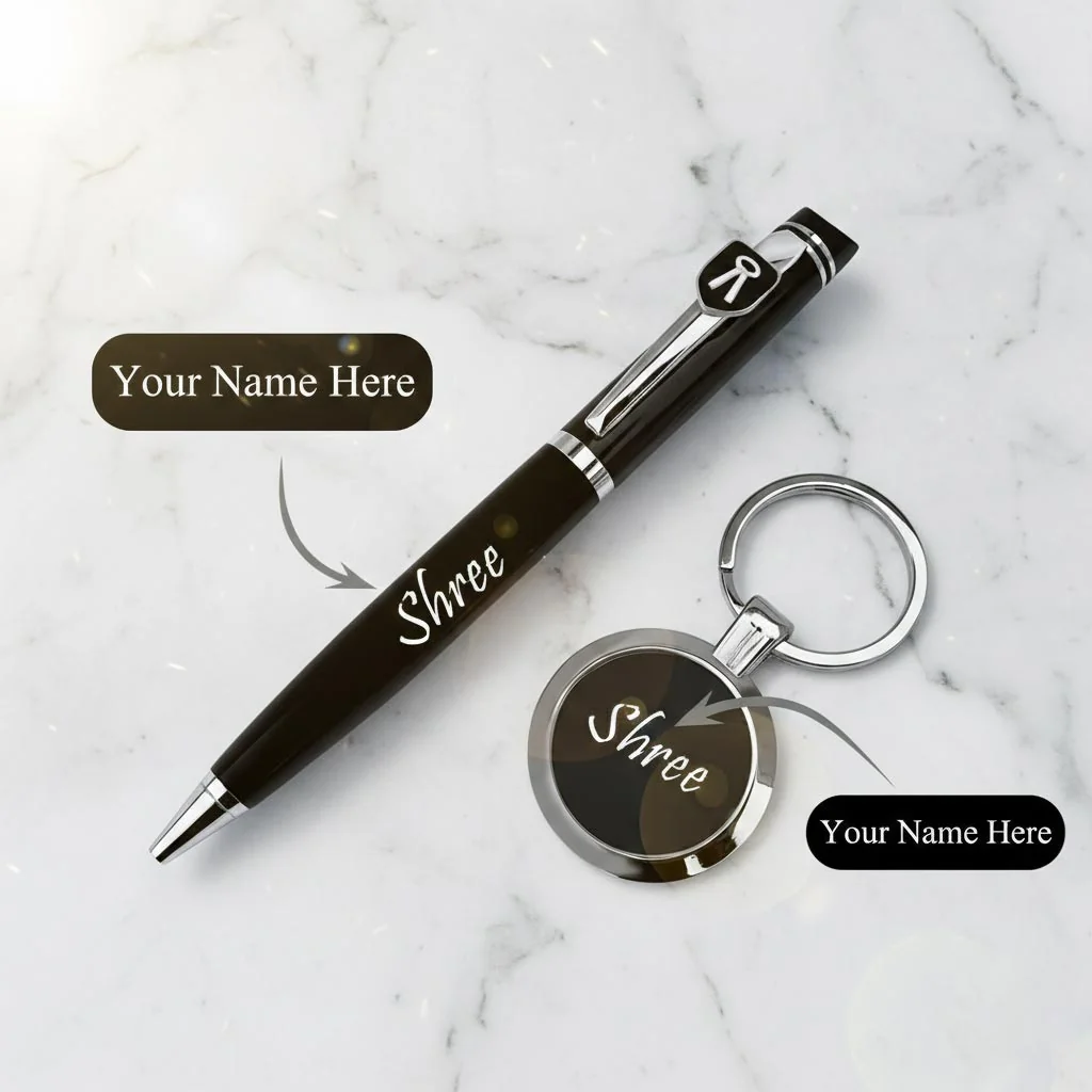 MH Decors Advocate Gift Set – Personalized Pen & Keychain