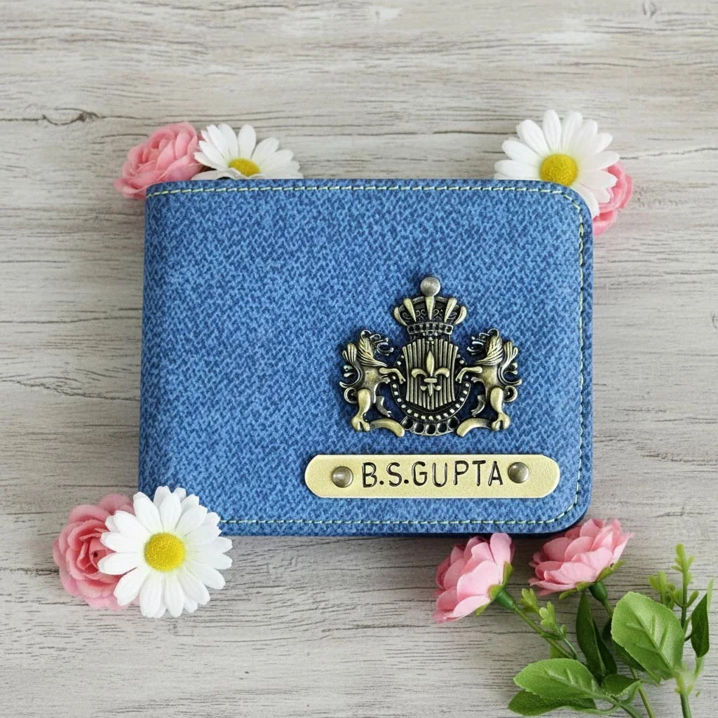 MH Decors Custom Name Men’s Leather Wallet – Personalized Gift