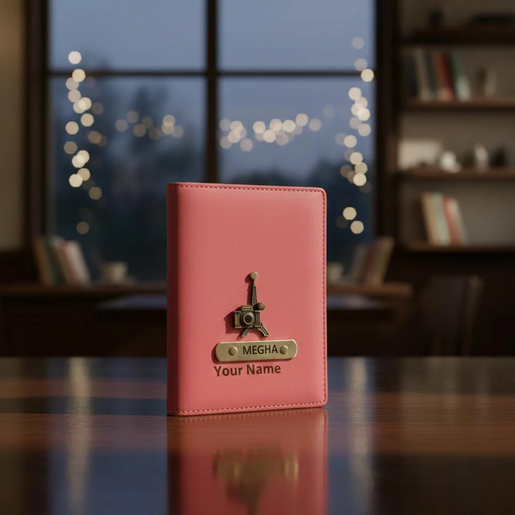Pink Passport Cover Personalized Travel Accessory