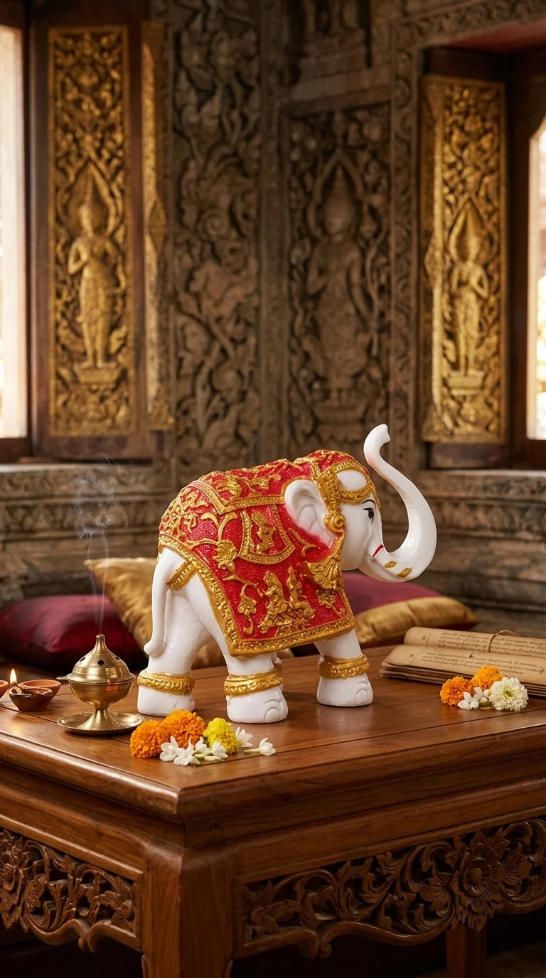 MH Decors Elegant Designer Elephant Pair Statue for Tabletop Home and Office Decor