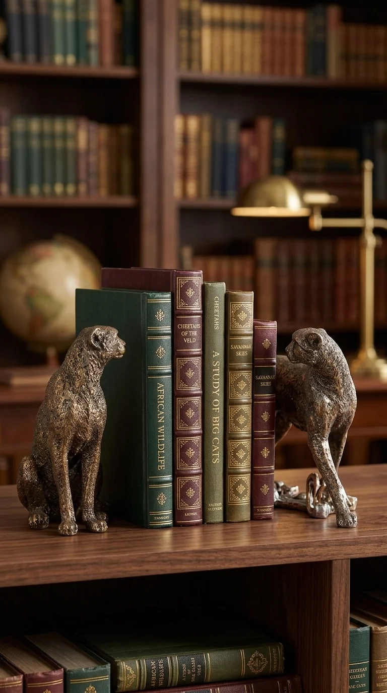 MH Decors Elegant Retro Leopard Figurine for Home and Office Table Display