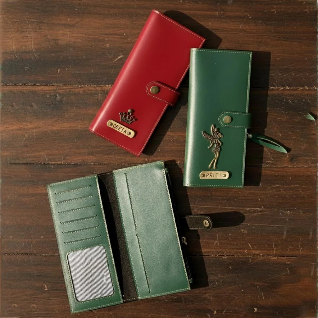 MH Decors Elegant Women’s Wallet with Personalized Name and Charm