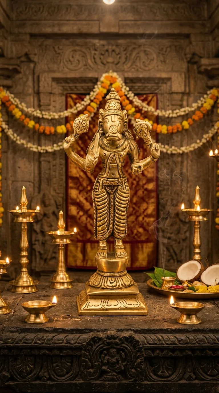 Value Gifts Traditional Brass Lord Vishnu Dasavatharam Figurines for Spiritual Home Decor