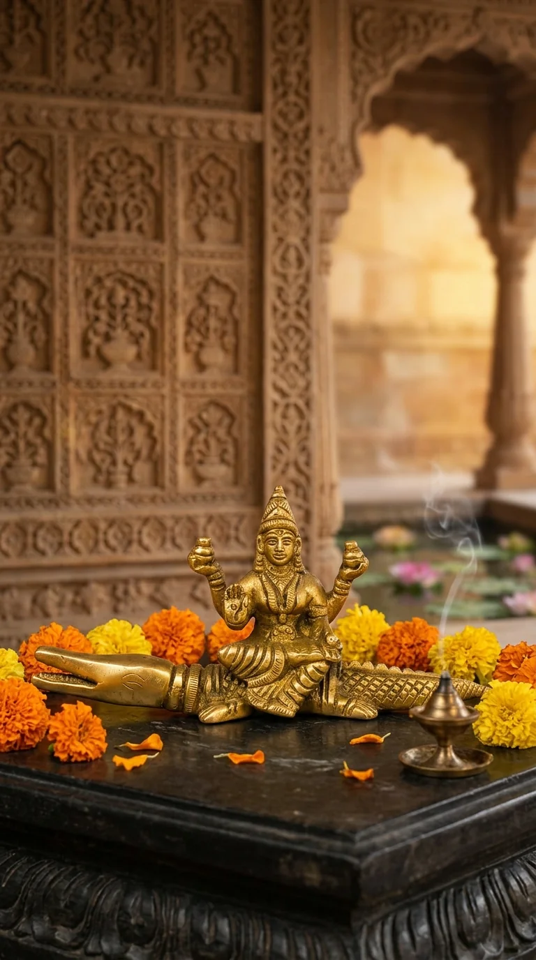 Value Gifts Traditional Brass Lord Vishnu Dasavatharam Figurines for Spiritual Home Decor