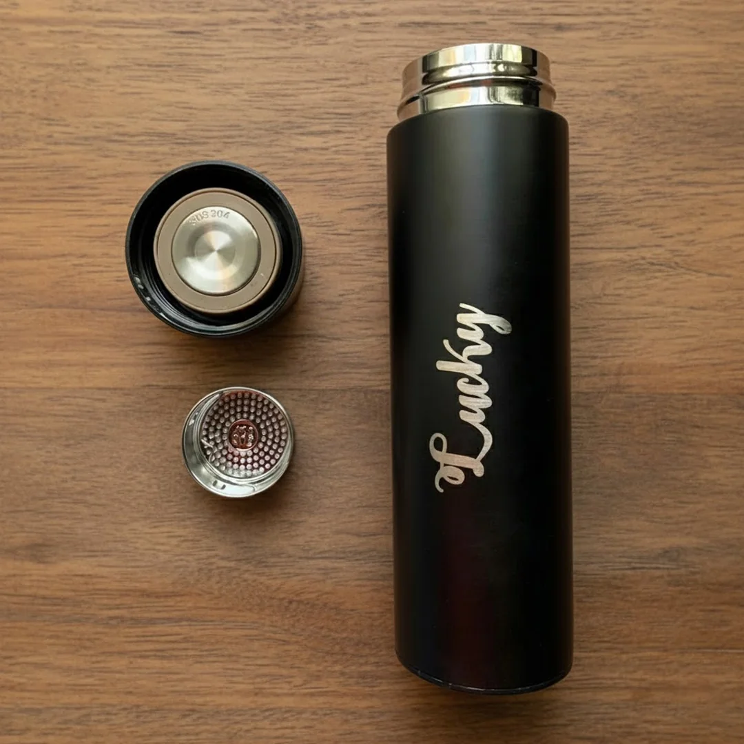 ZestPics Stylish Smart Water Bottle - Black