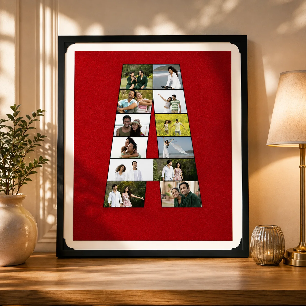MH Decors Custom Name Initial Frame Anniversary Keepsake 10x10 Size