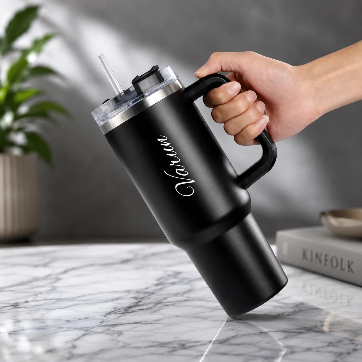 Zpics Custom Name Large Stanley Style Mug 1200ml Insulated Travel Cup