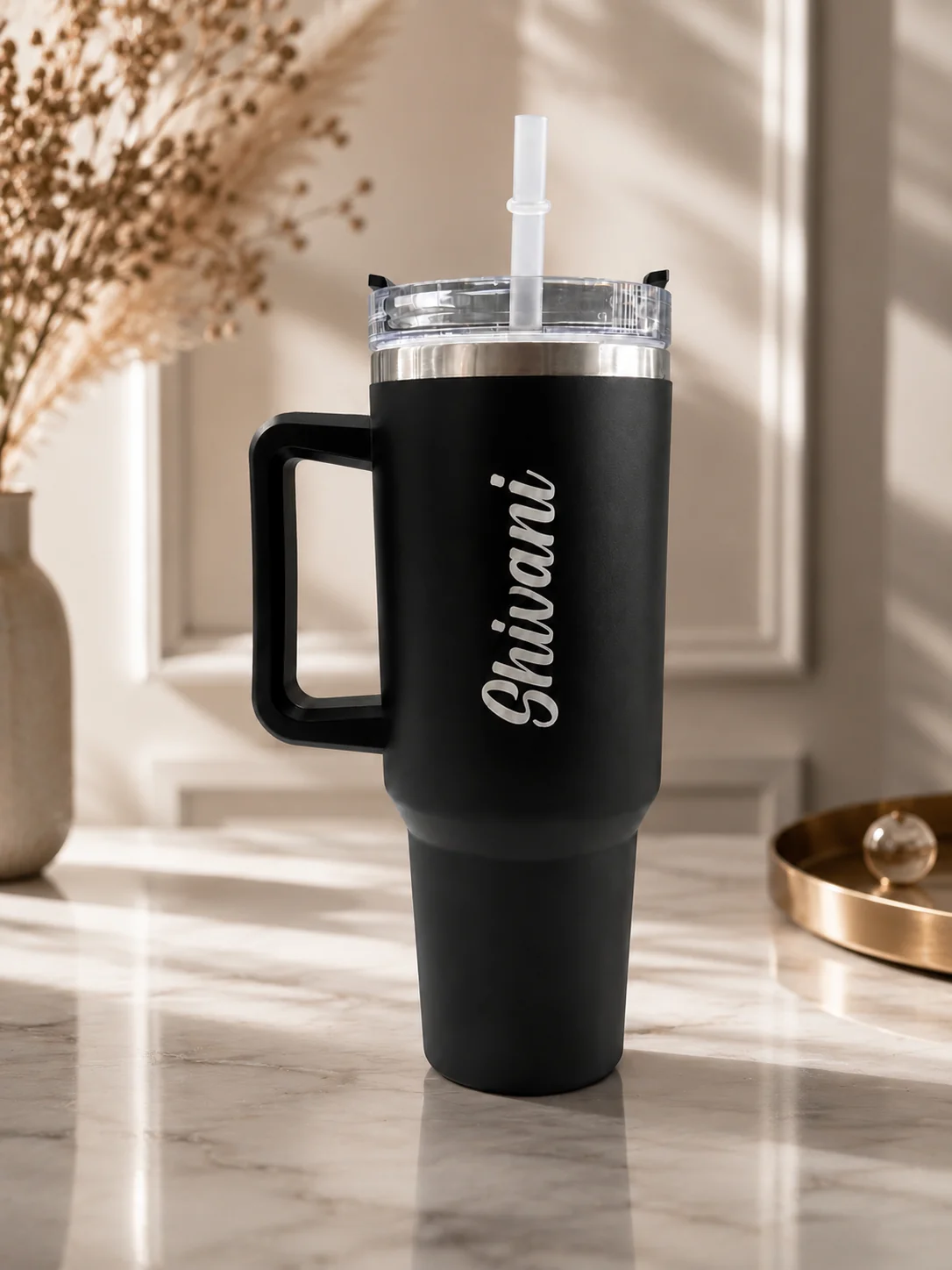 Zpics Custom Name Large Stanley Style Mug 1200ml Insulated Travel Cup