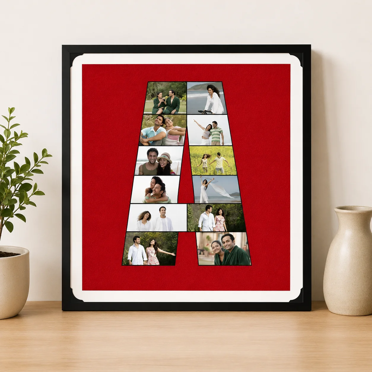 Personalized One Alphabet Letter Photo Frame Gift for Anniversary(10*10) Size