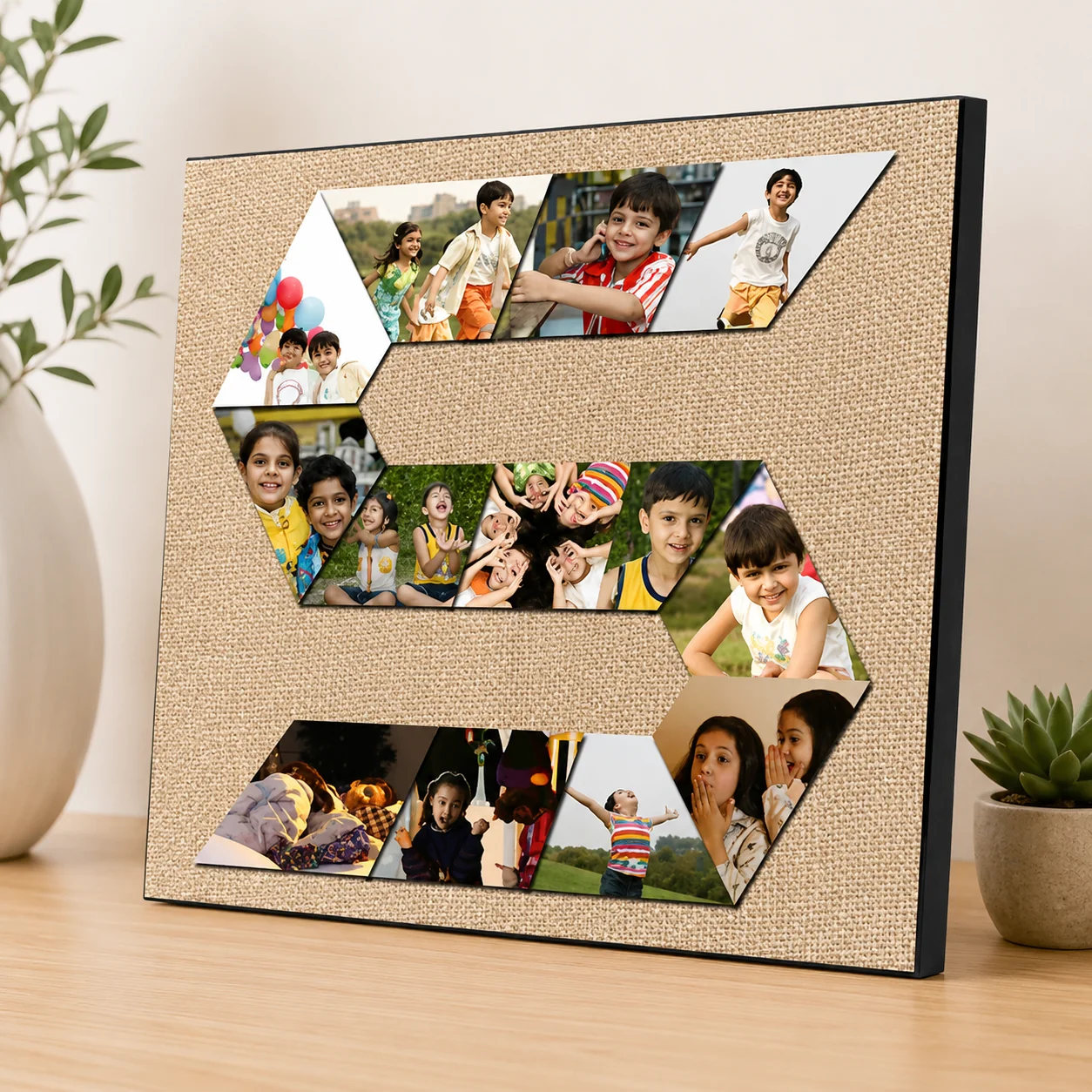 Personalized One Alphabet Letter Photo Frame Gift for Anniversary(12*12) Size