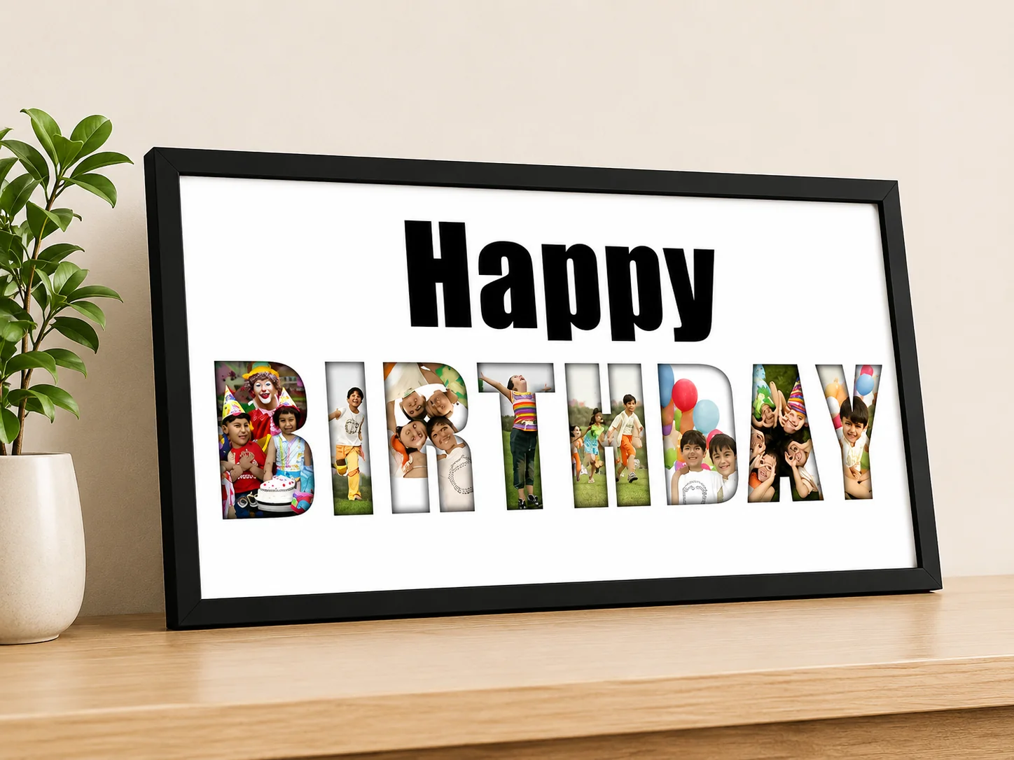 Personalized Happy Birthday Photo Frame Gift on Your Birthday (6*12) Size