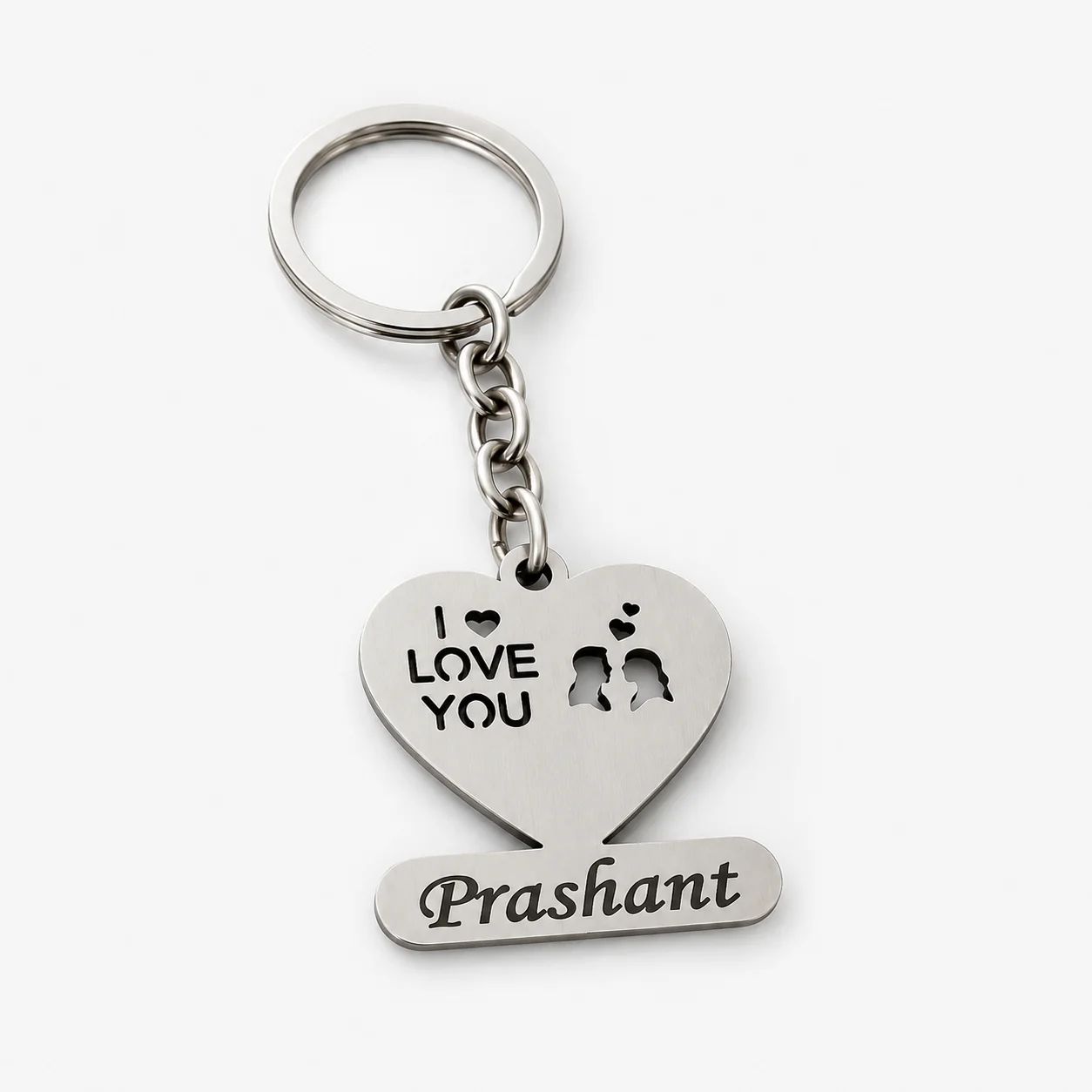 Personalized I Love You Heart Keychain Gift for Valentine's Day/Anniversary